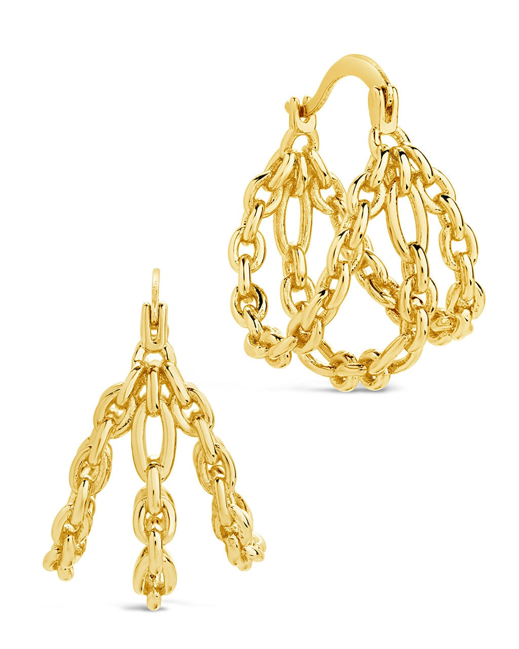 Tenly Hoops Earring Sterling Forever Gold 