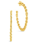 Rylan Flat Chain Hoop Earrings - Sterling Forever