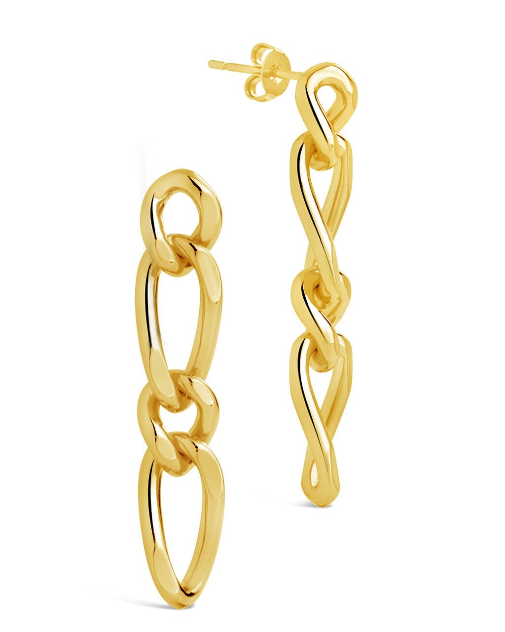 Jacqueline Chain Drop Stud Earrings - Sterling Forever