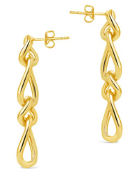 Jacqueline Chain Drop Stud Earrings - Sterling Forever