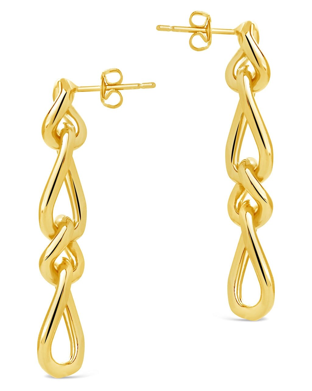 Jacqueline Chain Drop Stud Earrings - Sterling Forever