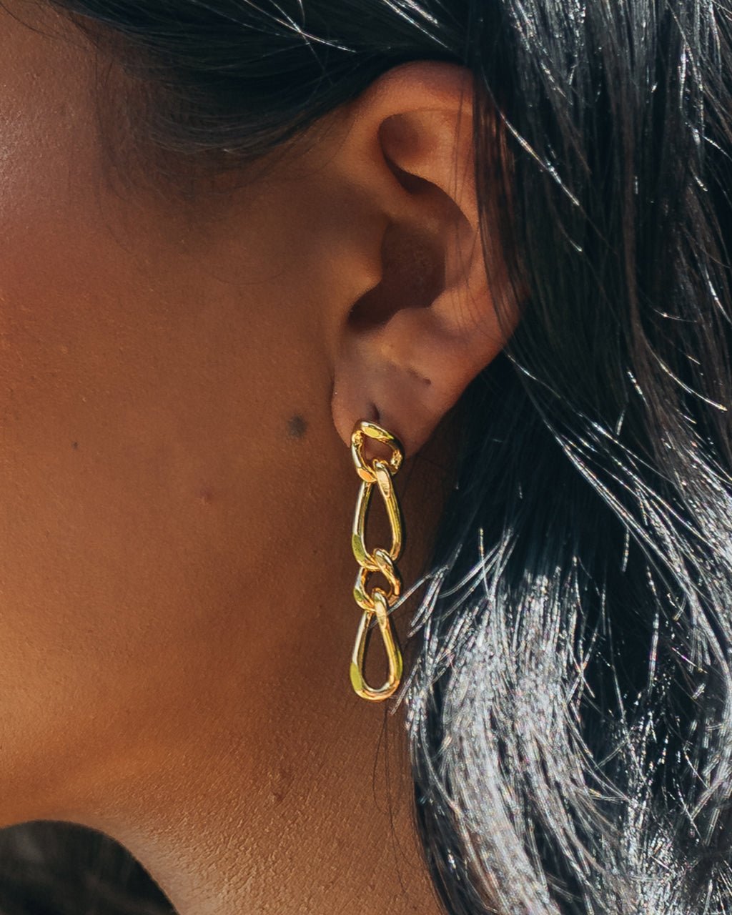 Jacqueline Chain Drop Stud Earrings - Sterling Forever