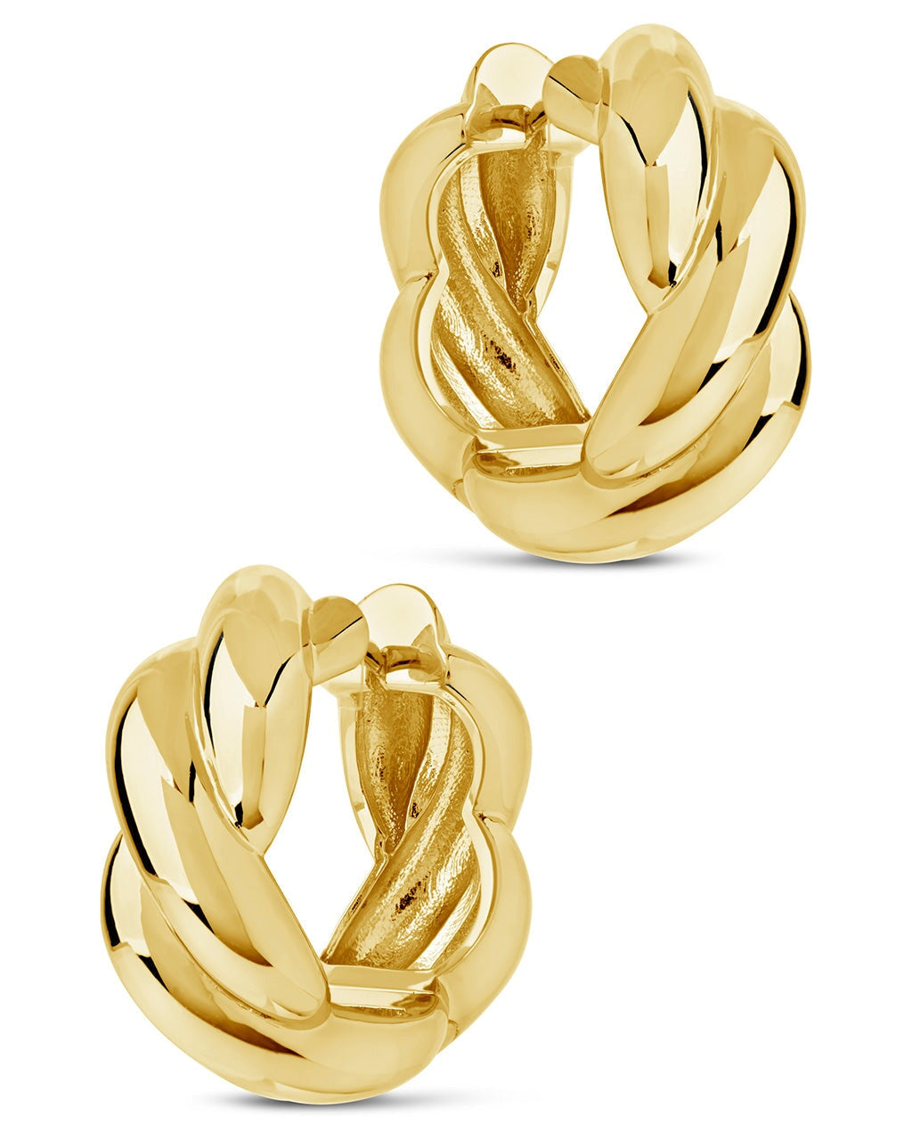Petra Loomed Hoops Earring Sterling Forever 