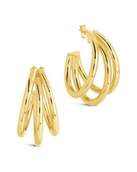 Dawn Hoops Earring Sterling Forever Gold 