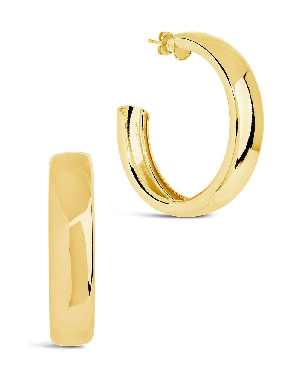 Liviana Polished Statement Hoop Earrings - Sterling Forever
