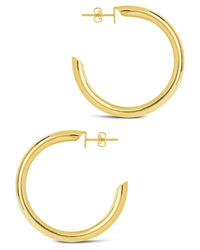 Liviana Polished Statement Hoop Earrings - Sterling Forever