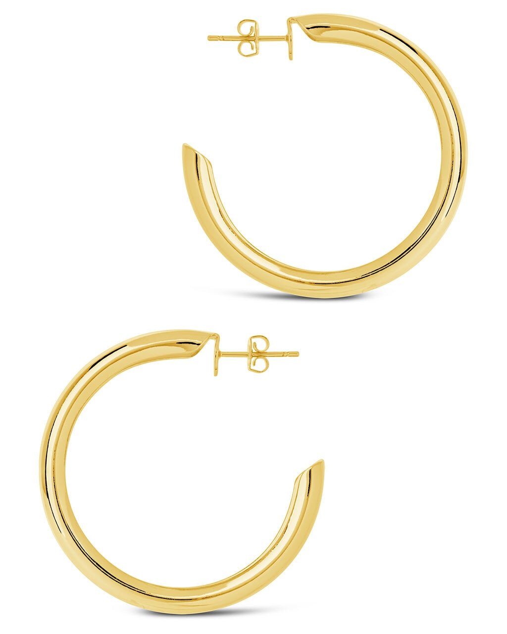 Liviana Polished Statement Hoop Earrings - Sterling Forever