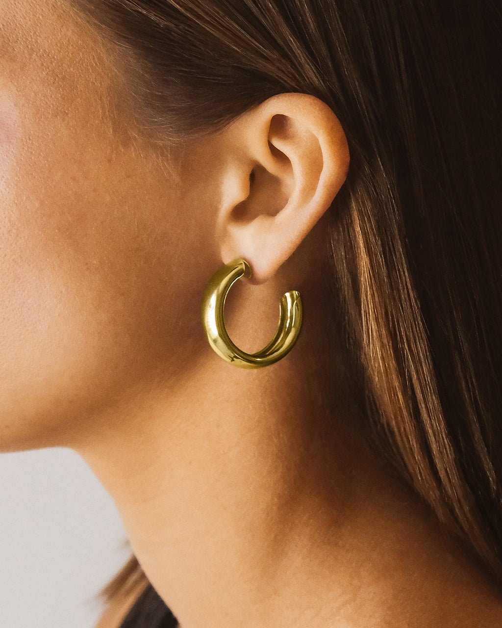 Liviana Polished Statement Hoop Earrings - Sterling Forever