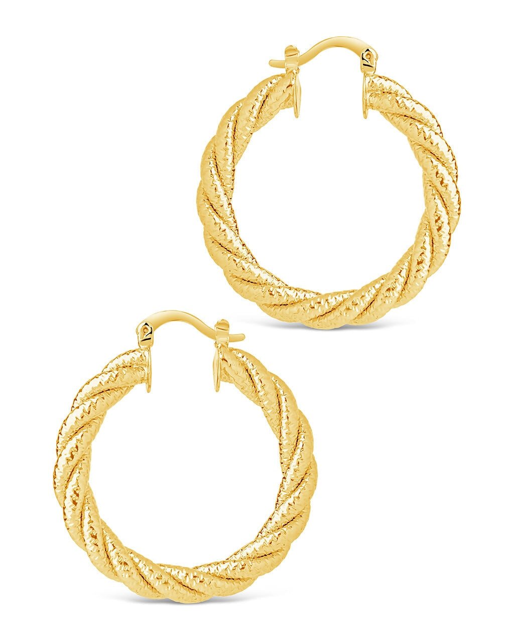 Cerys Statement Woven Hoop Earrings - Sterling Forever