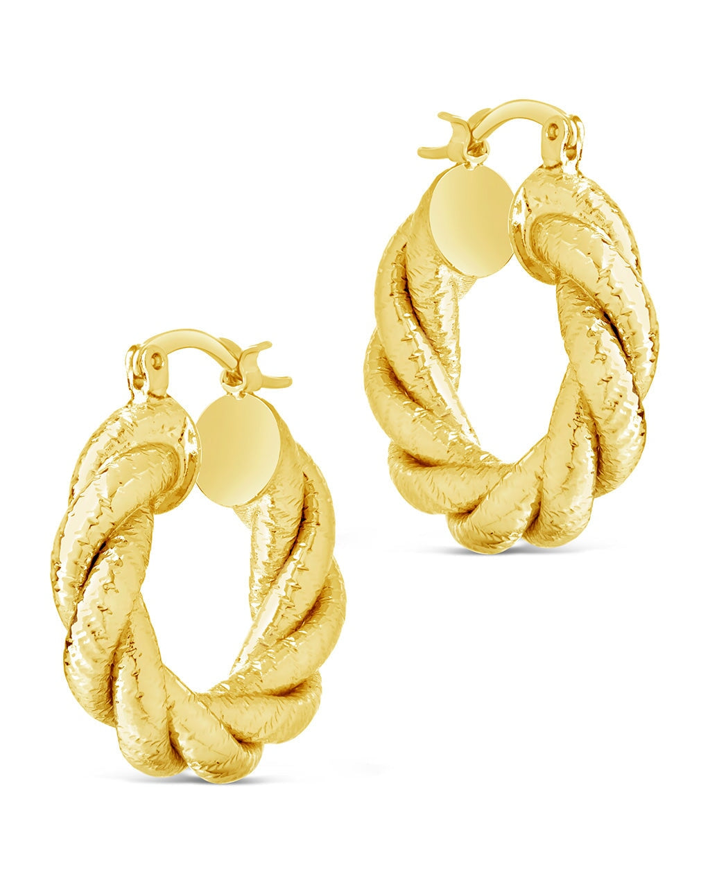 Esme Braided Hoops Earring Sterling Forever 