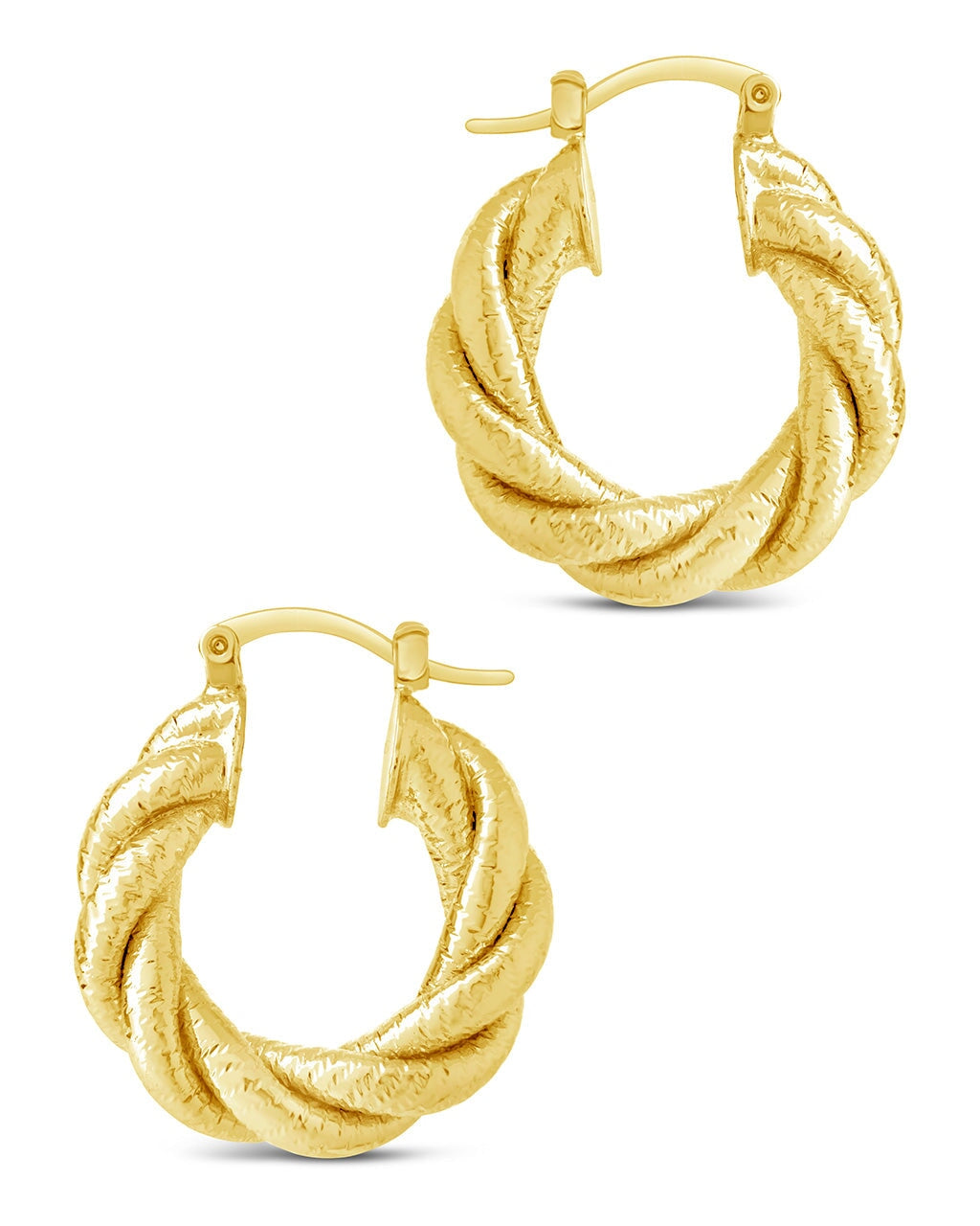 Esme Braided Hoops Earring Sterling Forever 