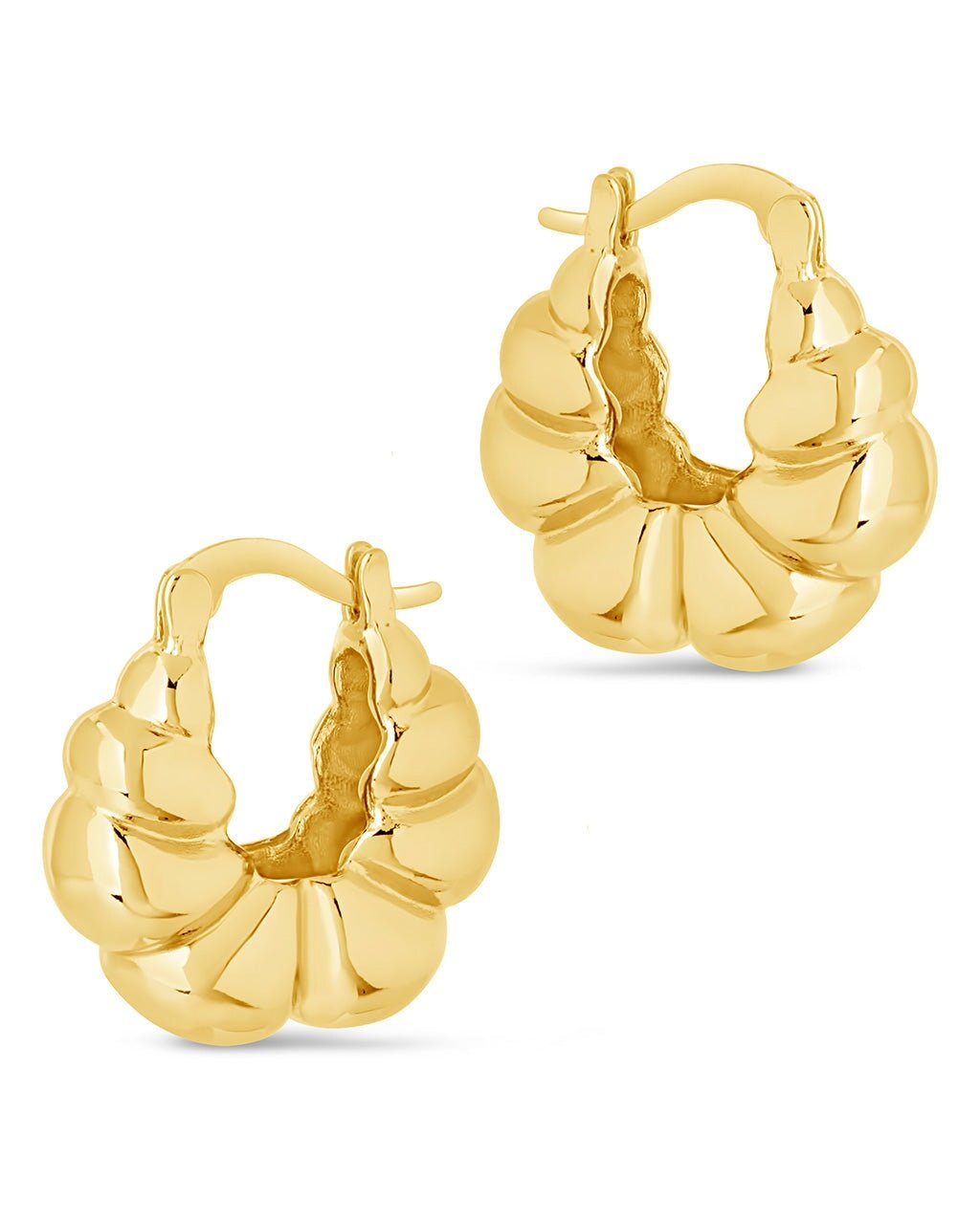 Petite Croissant Hoop Earrings - Sterling Forever