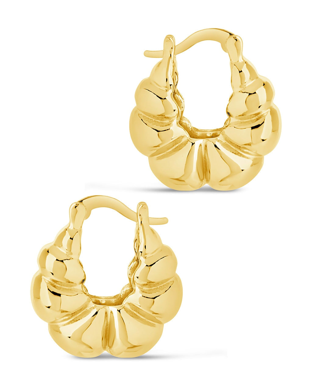 Petite Croissant Hoops Earring Sterling Forever 