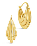 Elodie Textured Statement Hoop Earrings - Sterling Forever