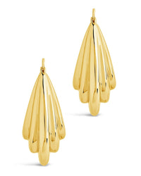 Elodie Textured Statement Hoop Earrings - Sterling Forever
