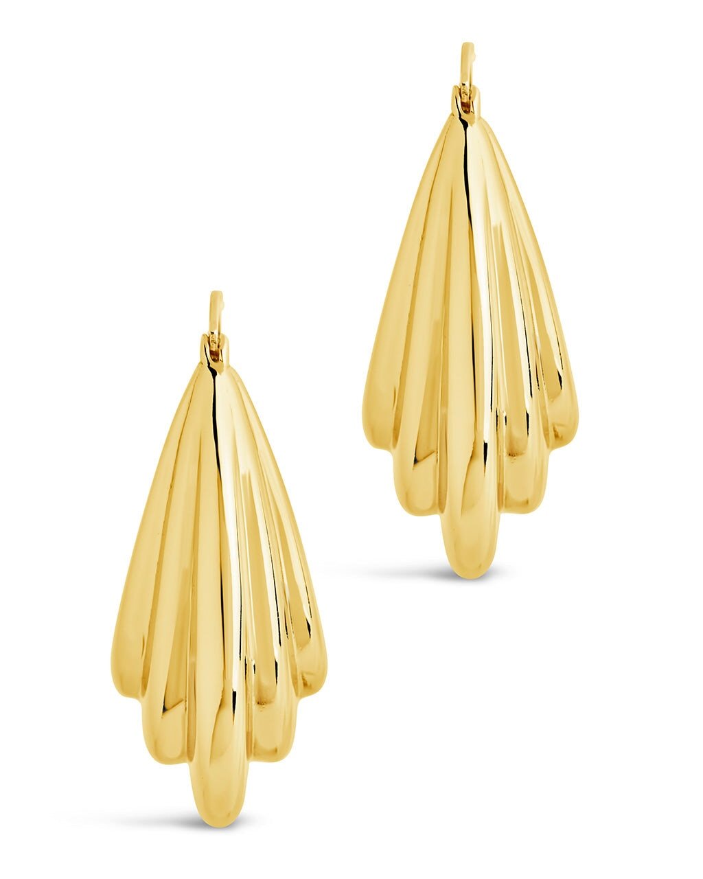 Elodie Textured Statement Hoop Earrings - Sterling Forever