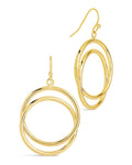 Claudie Interlocking Circle Dangle Earrings - Sterling Forever