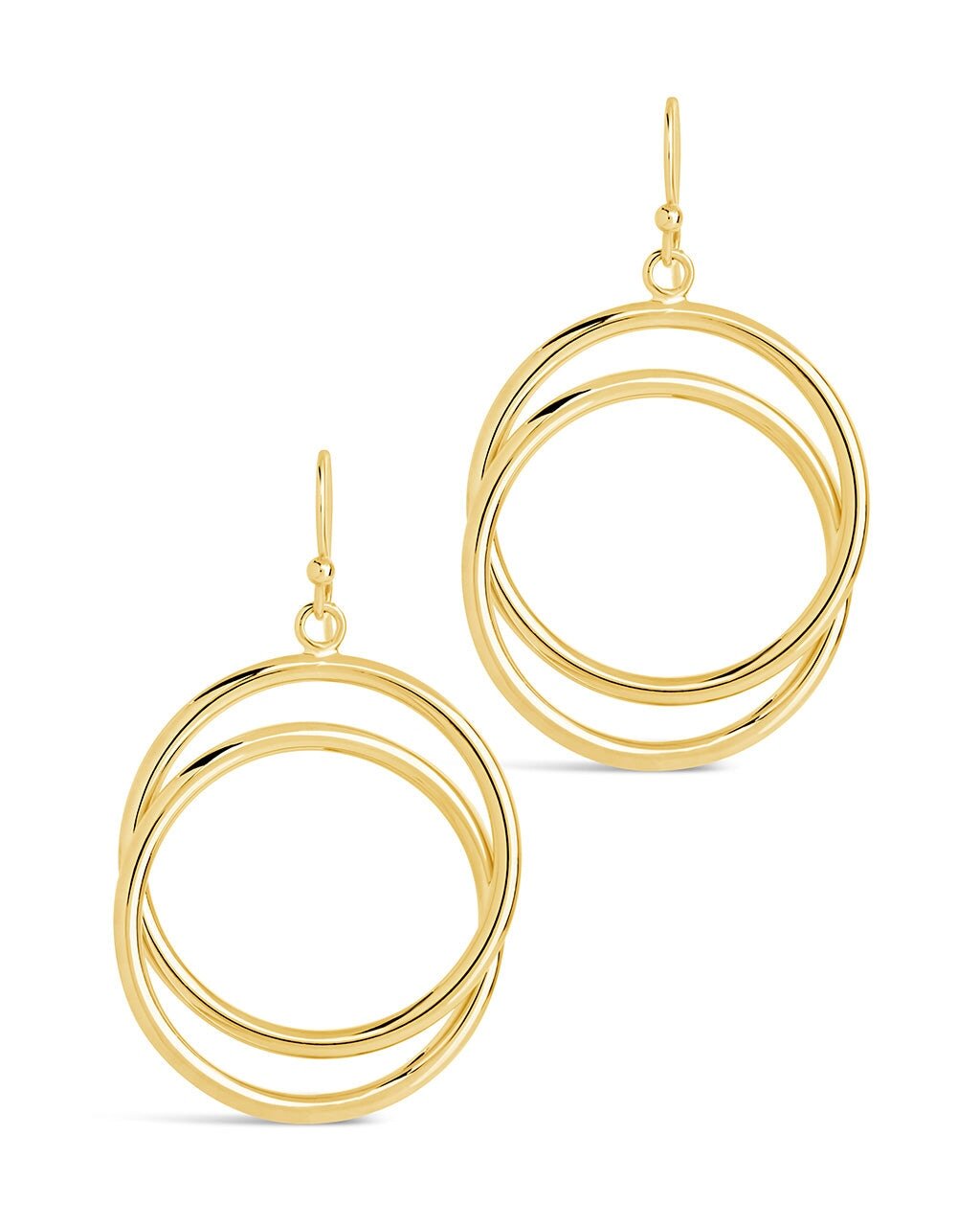 Claudie Interlocking Circle Dangle Earrings - Sterling Forever
