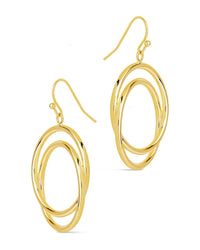 Claudie Interlocking Circle Dangle Earrings - Sterling Forever