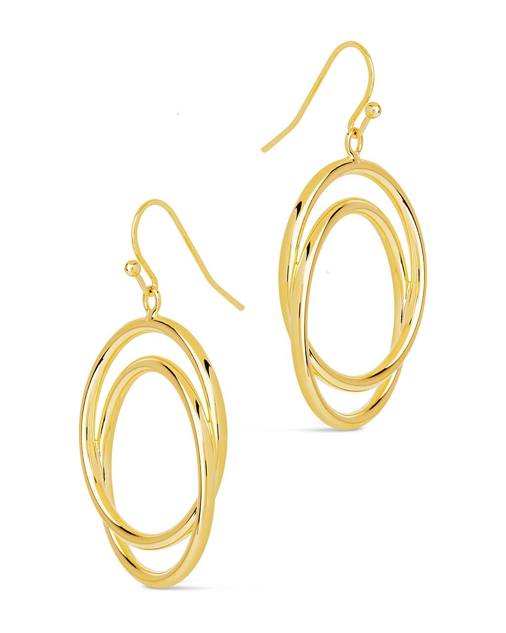 Claudie Interlocking Circle Dangle Earrings - Sterling Forever