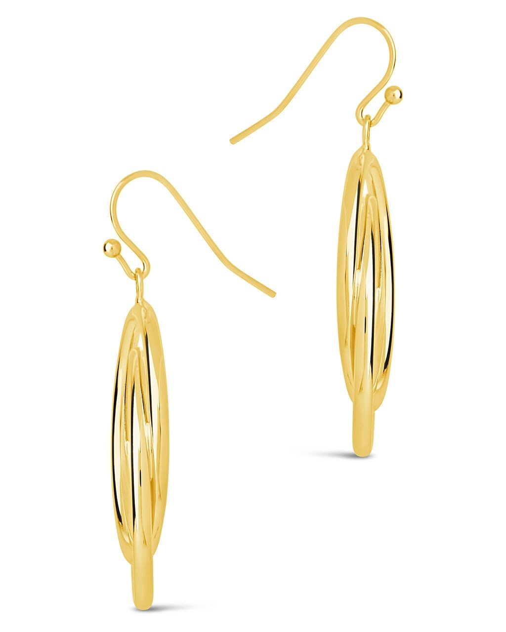 Claudie Interlocking Circle Dangle Earrings - Sterling Forever