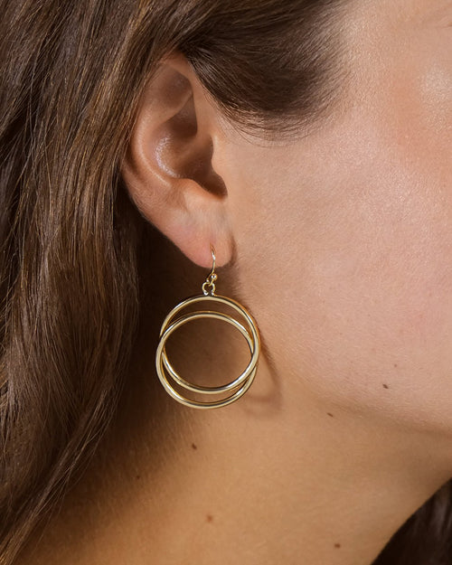 Claudie Interlocking Circle Dangle Earrings - Sterling Forever