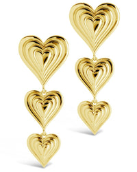 Beating Heart Drop Stud Earrings - Sterling Forever