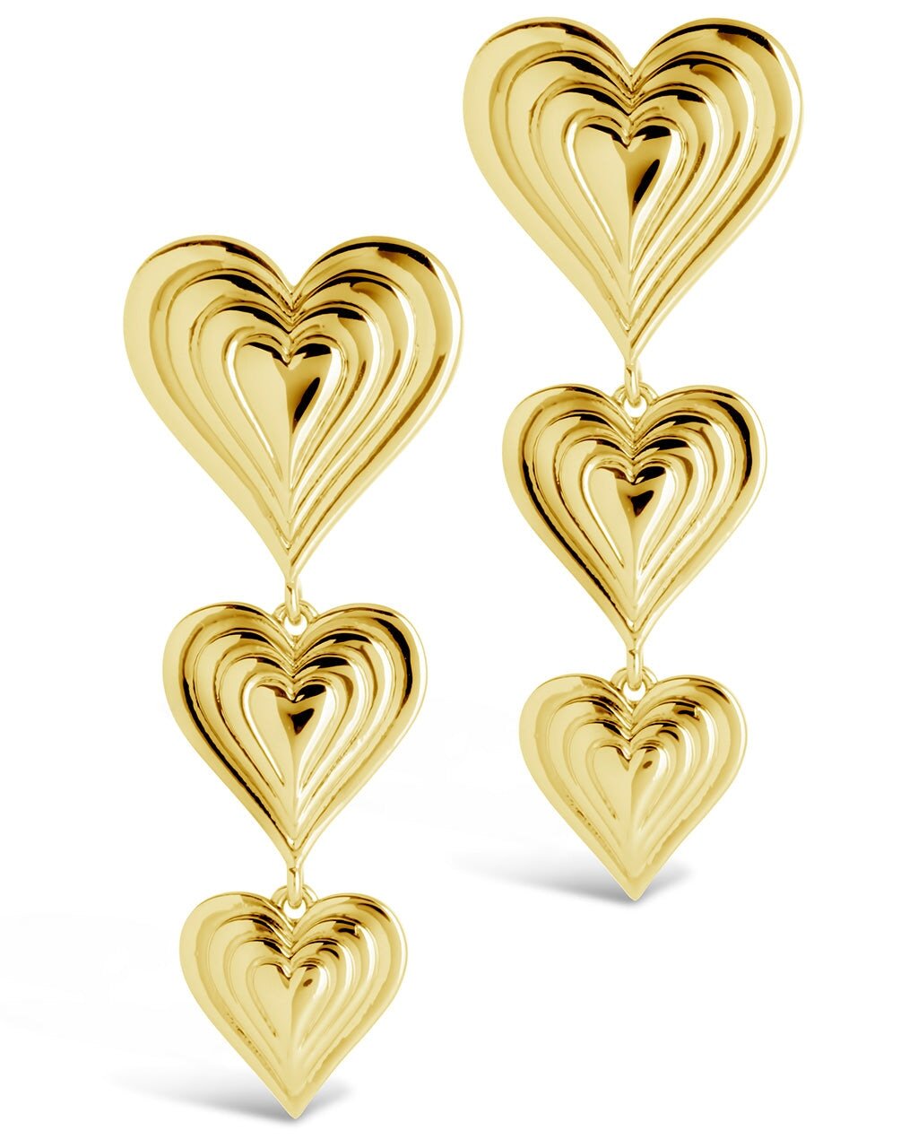 Beating Heart Drop Stud Earrings - Sterling Forever