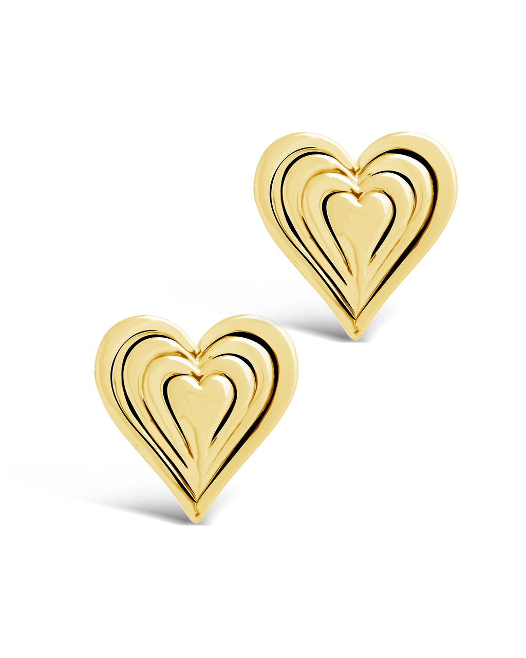 Beating Heart Studs Earring Sterling Forever 