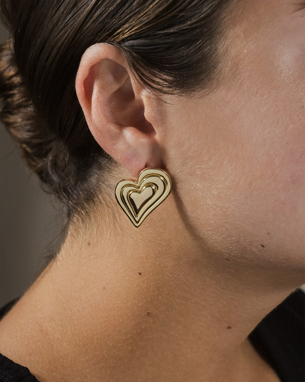 Statement Beating Heart Stud Earrings – Sterling Forever