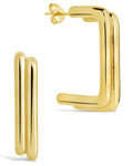 Baguette Hoop Earrings - Sterling Forever