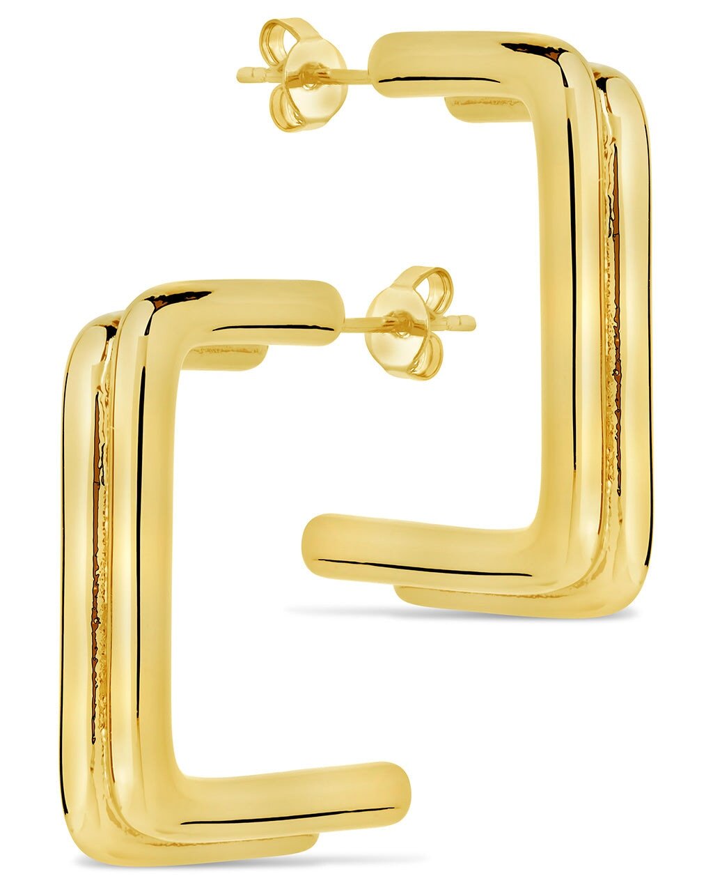 Baguette Hoop Earrings Earring Sterling Forever 