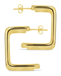 Baguette Hoop Earrings Earring Sterling Forever 