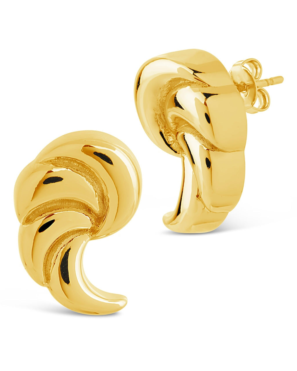 French Horn Stud Earrings Earring Sterling Forever Gold 