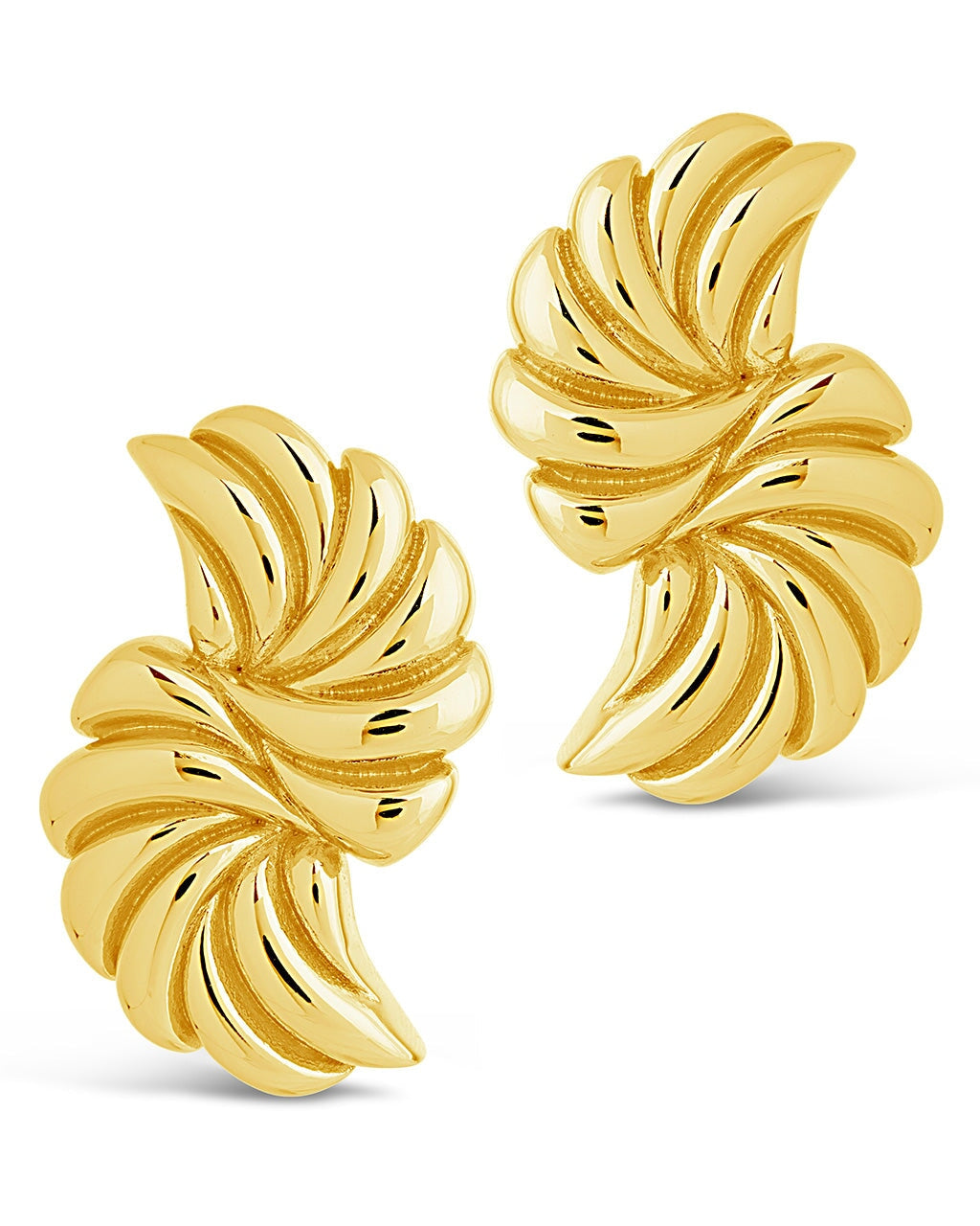 Twisted Croissant Stud Earrings Earring Sterling Forever 