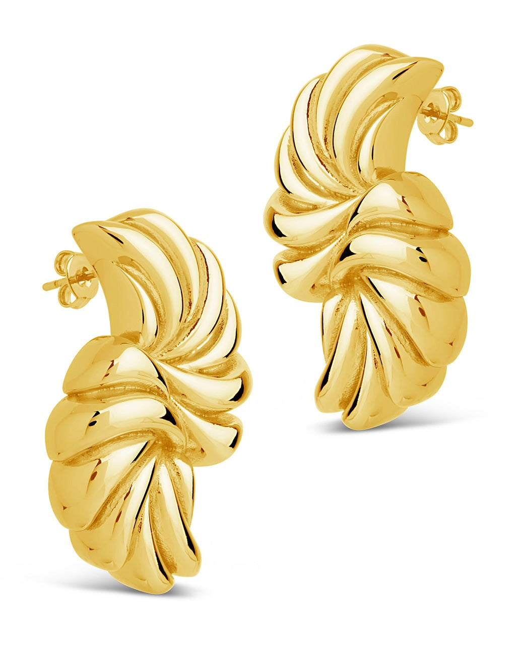 Twisted Croissant Stud Earrings Earring Sterling Forever 