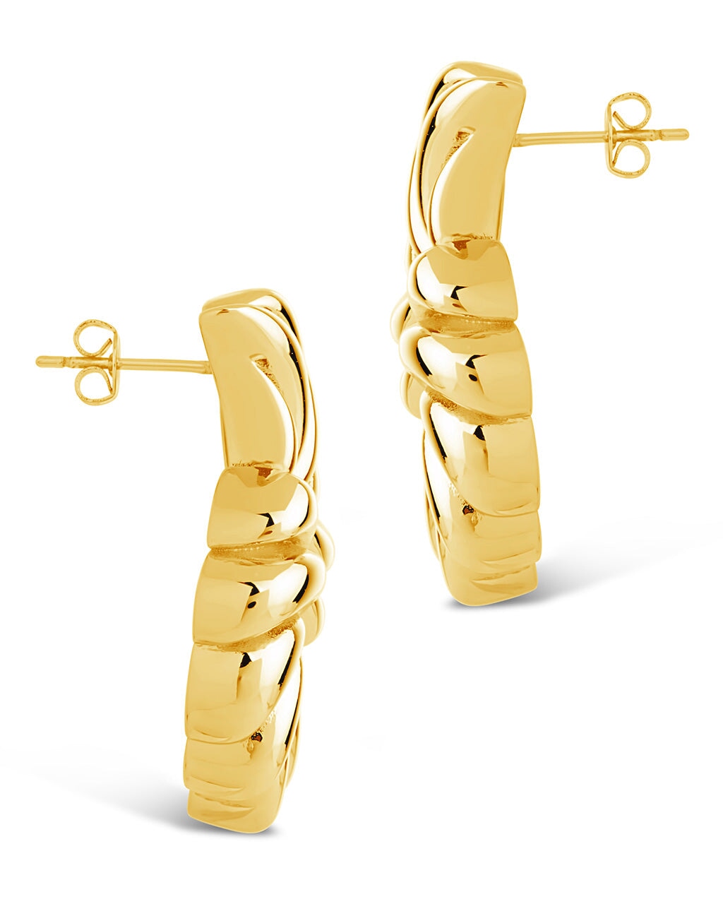 Twisted Croissant Stud Earrings Earring Sterling Forever 