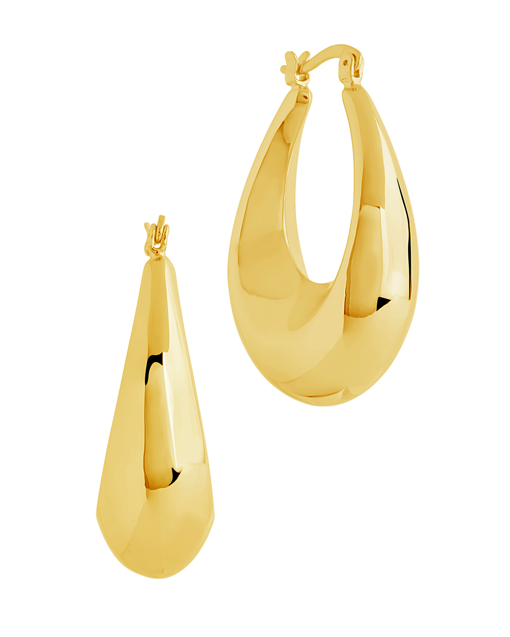 Autumn Elongated Tube Hoop Earrings