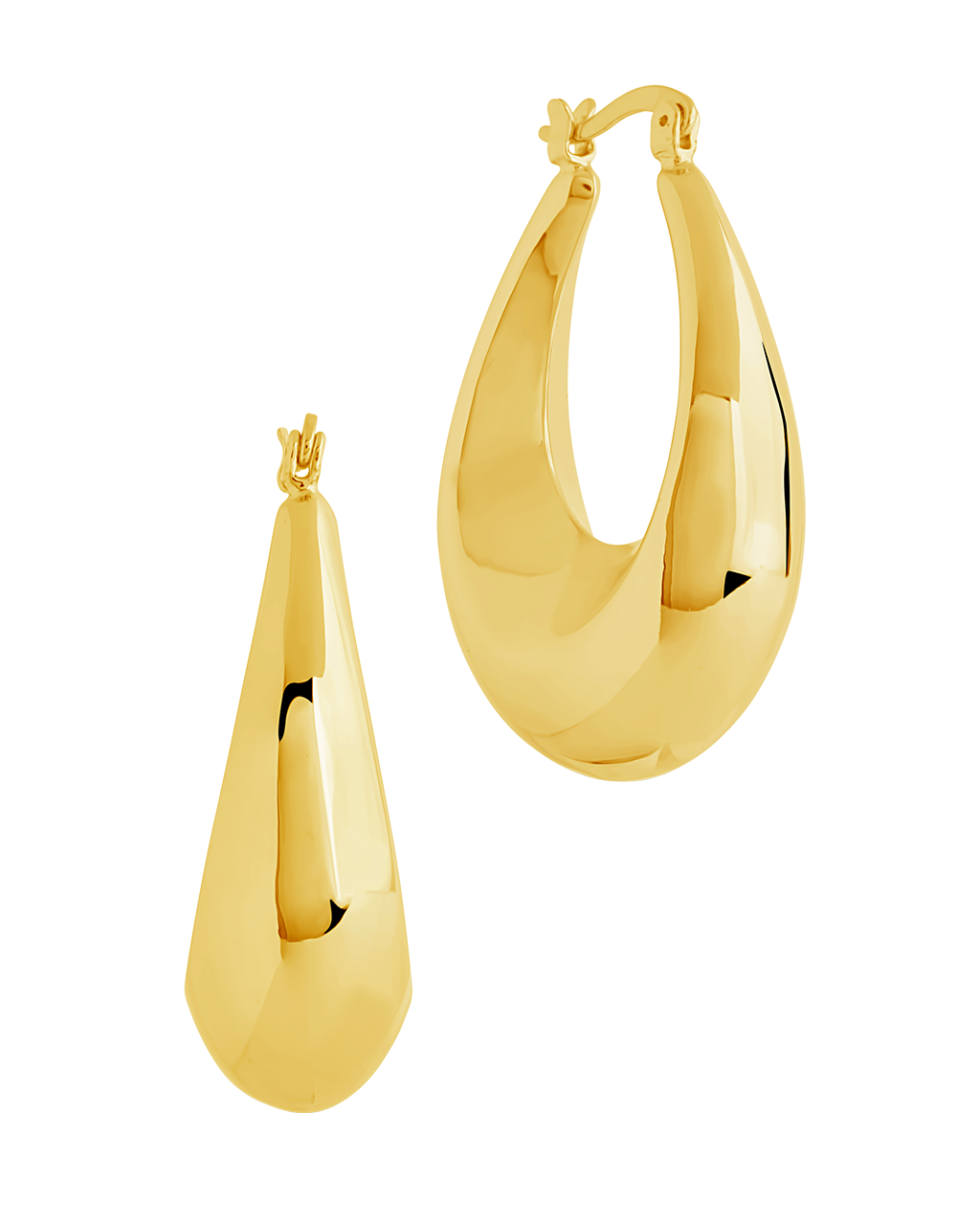 Autumn Elongated Tube Hoop Earrings