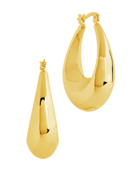 Autumn Elongated Tube Hoop Earrings - Sterling Forever