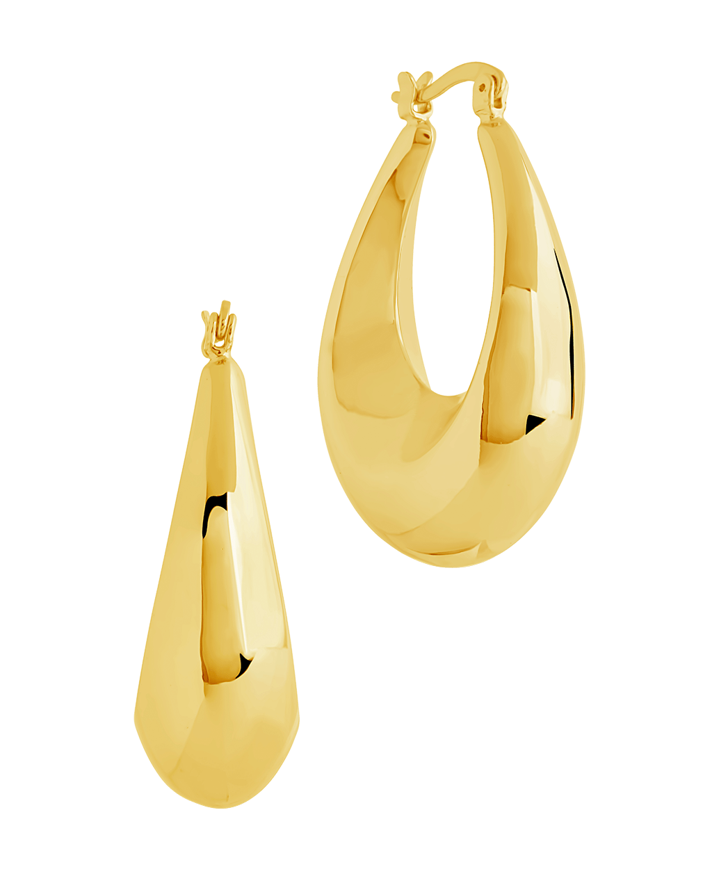 Autumn Elongated Tube Hoop Earrings - Sterling Forever