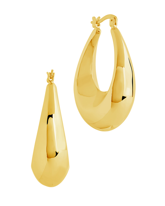 Autumn Elongated Tube Hoop Earrings