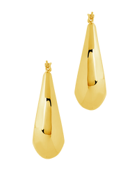 Autumn Elongated Tube Hoop Earrings - Sterling Forever