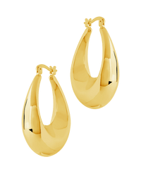 Autumn Elongated Tube Hoop Earrings - Sterling Forever