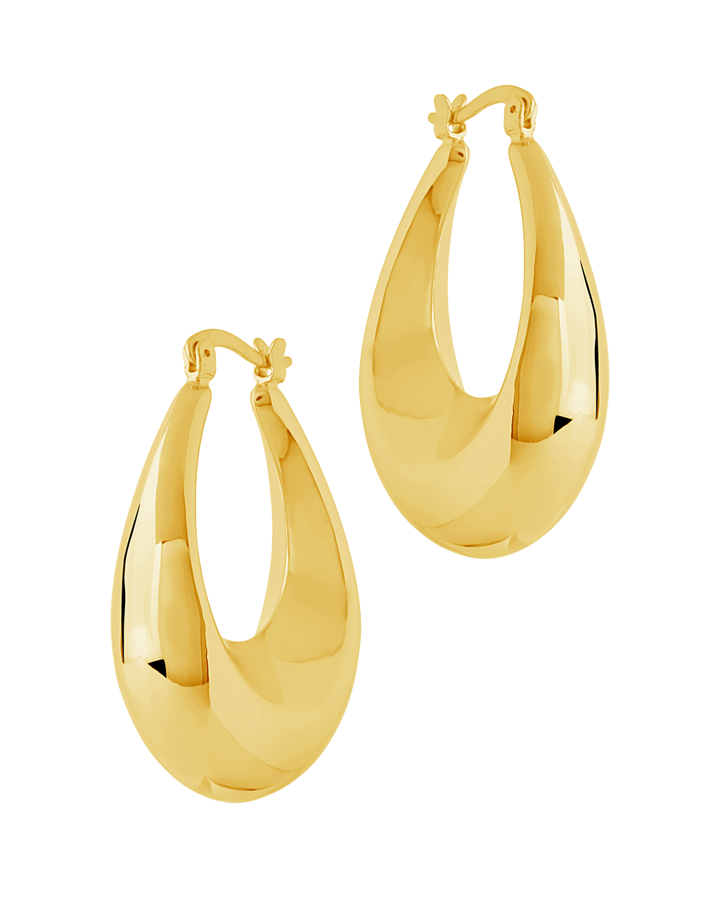 Autumn Elongated Tube Hoop Earrings - Sterling Forever