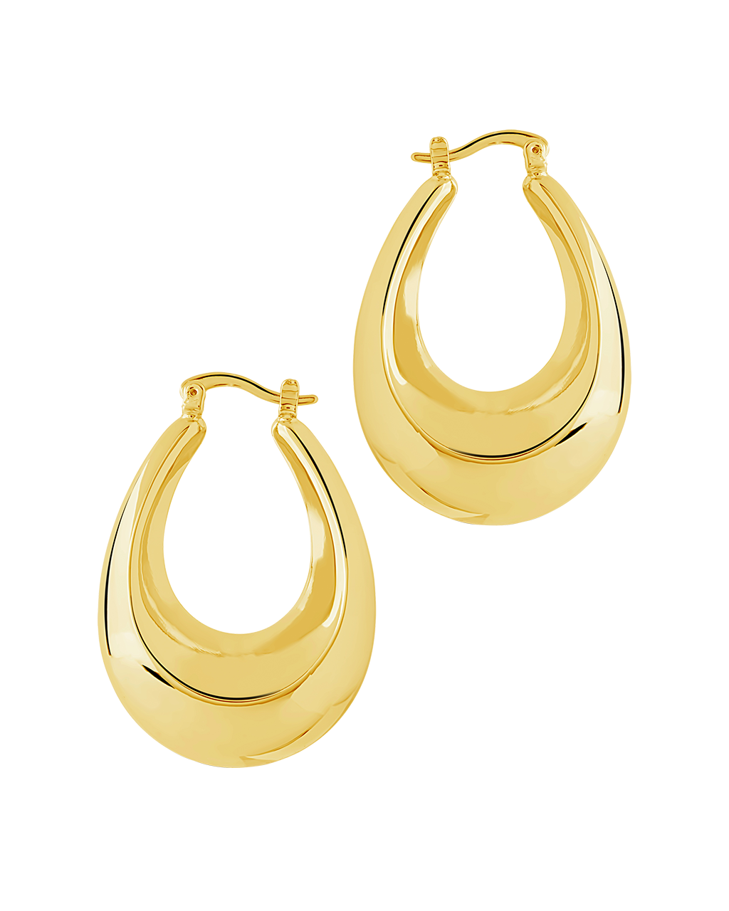 Autumn Elongated Tube Hoop Earrings