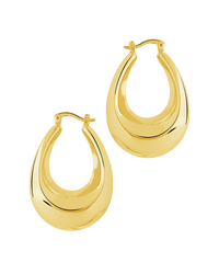 Autumn Elongated Tube Hoop Earrings - Sterling Forever