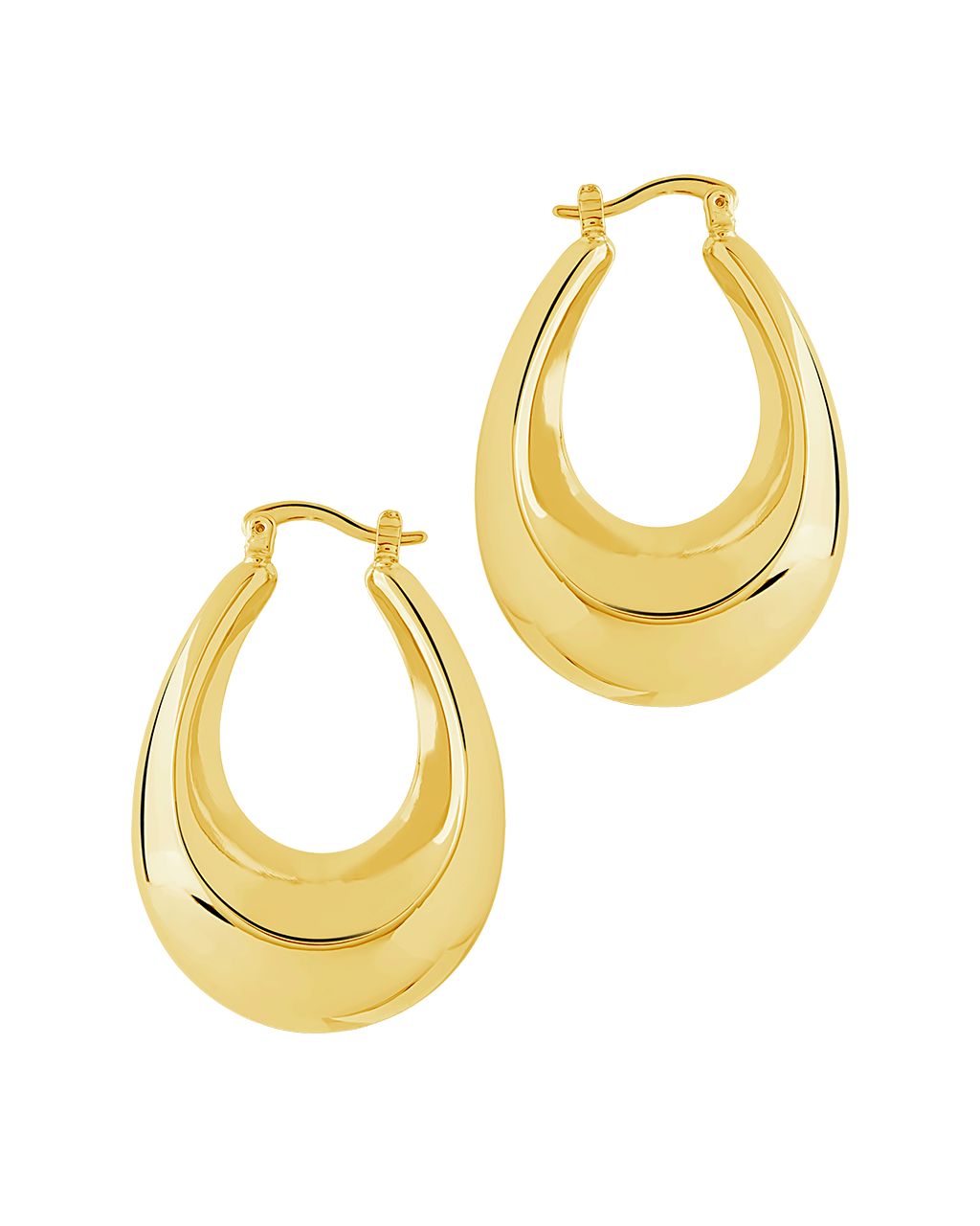 Autumn Elongated Tube Hoop Earrings - Sterling Forever