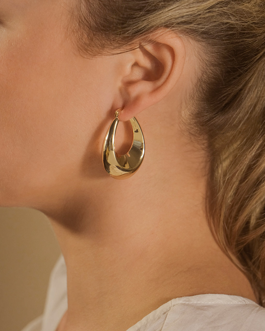 Autumn Elongated Tube Hoop Earrings