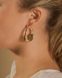 Autumn Elongated Tube Hoop Earrings - Sterling Forever